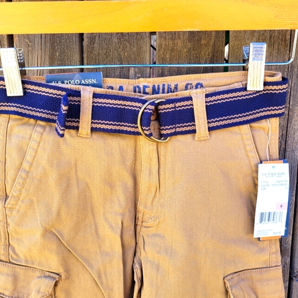 U.S.Polo Assn. Kinds Tan Cargo Shorts Boys Size 6 - Picture 4 of 16